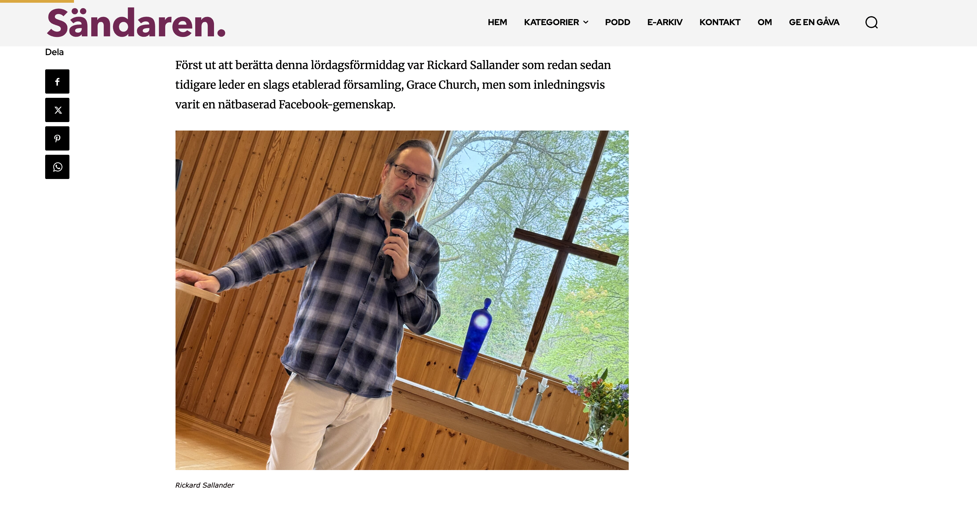 En artikel i Sändaren